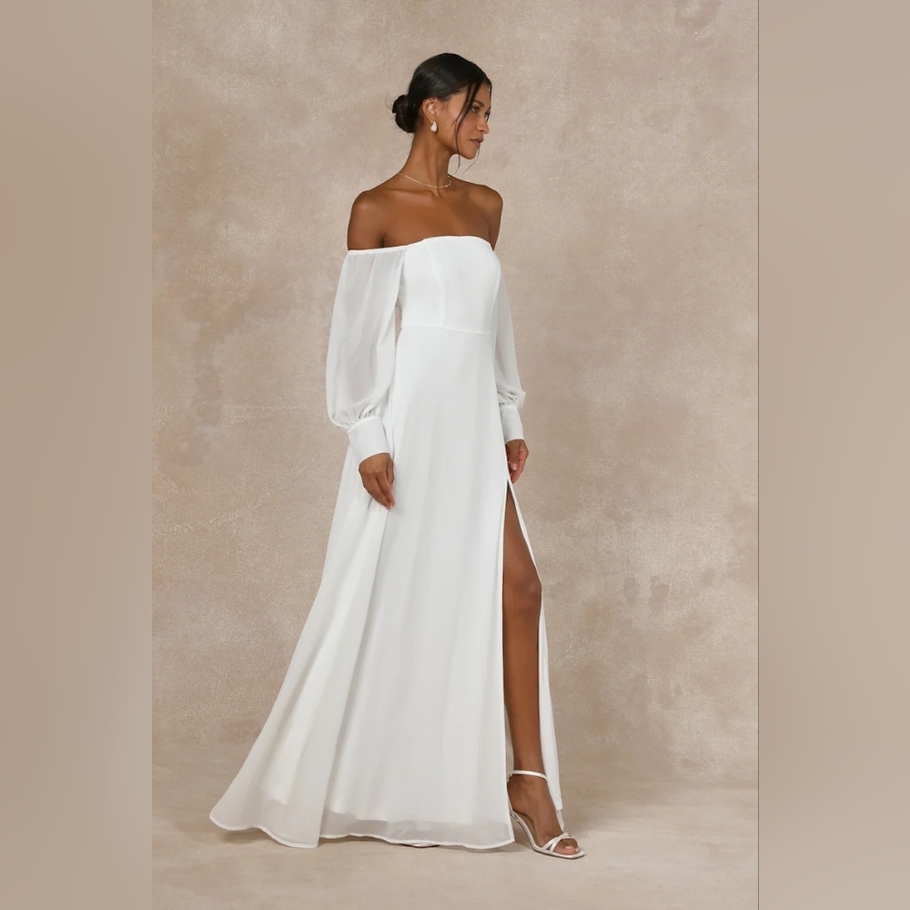 Lulu's Elegant White Maxi Dress - Picture 3 of 9